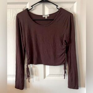 Earthbound brown, slightly cropped top